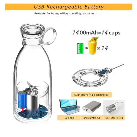 BOTELLA LICUADORA RECARGABLE - 4