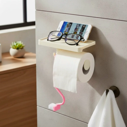 PORTA CONFORT PARA BAÑO CON REPISA BLANCO - 2