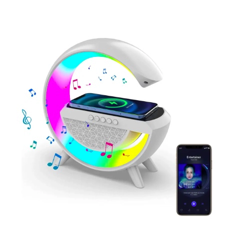 PARLANTE BLUETOOTH LAMPARA CARGADOR INALAMBRICO - 3