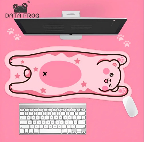 ALFOMBRILLA MOUSE PAD GRANDE XL ANTIDESLIZANTE ROSADO - 2