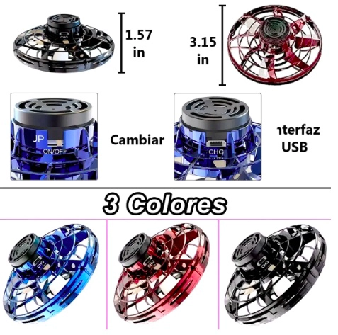 MINI DRONE JUGUETE VOLADOR ROJO - 2