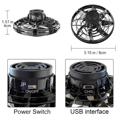 MINI DRONE JUGUETE VOLADOR NEGRO - 4
