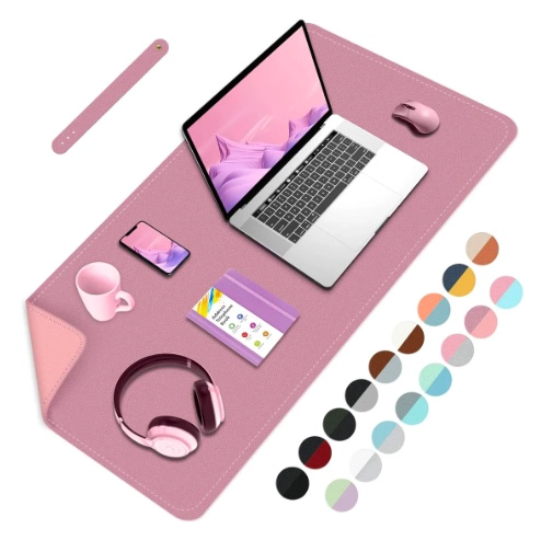 ALFOMBRILLA MOUSEPAD CUERO VEGANO REVERSIBLE MORADO - 1