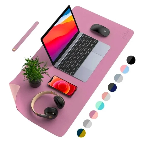 ALFOMBRILLA MOUSEPAD CUERO VEGANO REVERSIBLE MORADO - 5