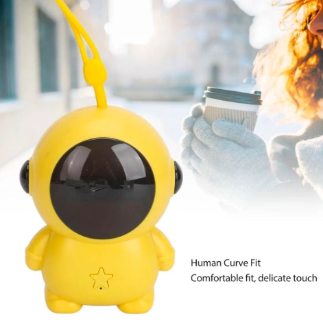 CALENTADOR DE MANOS PORTATIL RECARGABLE USB AMARILLO - 3