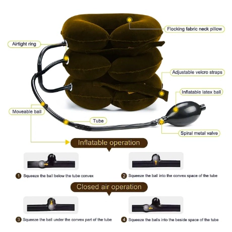 COJIN INFLABLE PLEGABLE ALIVIA DOLOR DE CUELLO Y HOMBRO - 4