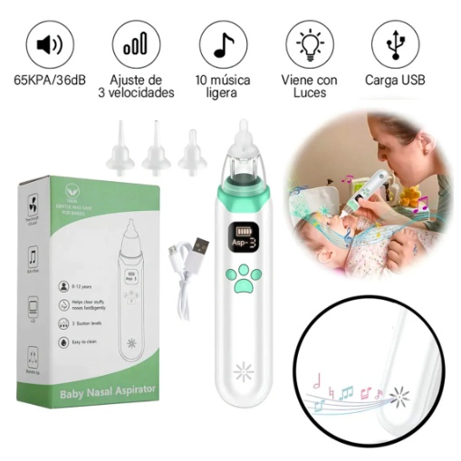 ASPIRADOR NASAL PARA BEBE ELECTRICO - 1