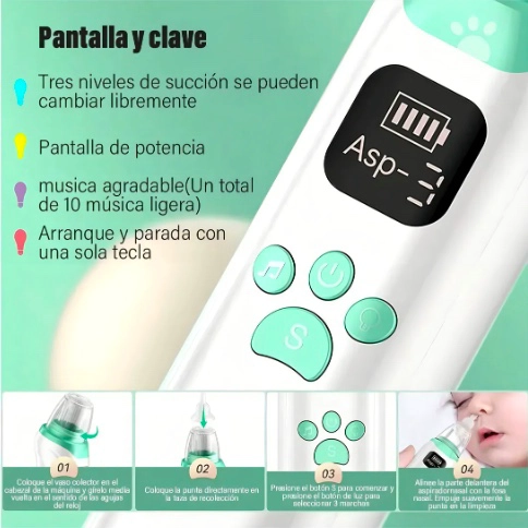 ASPIRADOR NASAL PARA BEBE ELECTRICO - 2