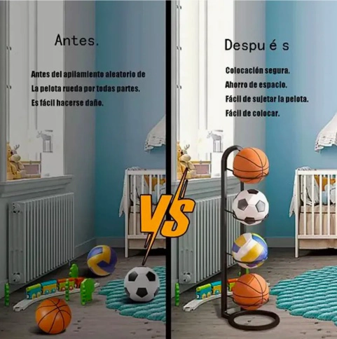 ESTANTE DE ALMACENAMIENTO, CESTA/FUTBOL - 3
