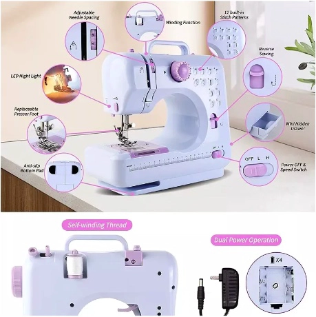 MAQUINA COSER OVERLOCK PORTATIL PEDAL ELE CTRICA 12 PUNTOS - 2