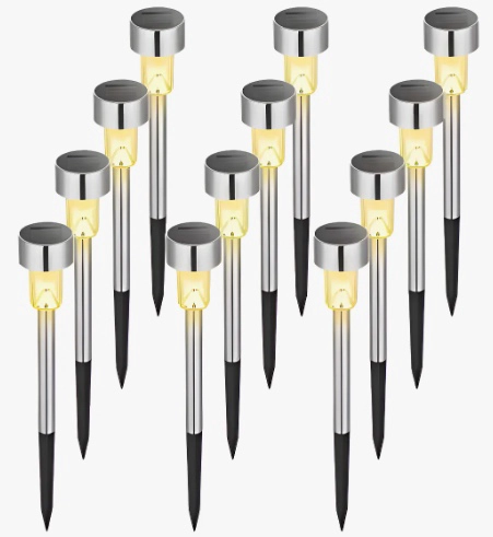 PACK X12 ESTACAS SOLARES PARA JARDIN IMPERMEABLES - 1