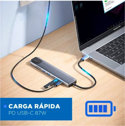 HUB ADAPTADOR USB TIPO C 8 EN 1 - 5