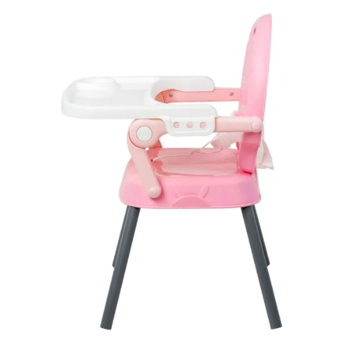 SILLA DE COMER 3 EN 1 PLEGABLE PARA BEBE  ROSADO - 3