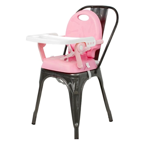 SILLA DE COMER 3 EN 1 PLEGABLE PARA BEBE  ROSADO - 4