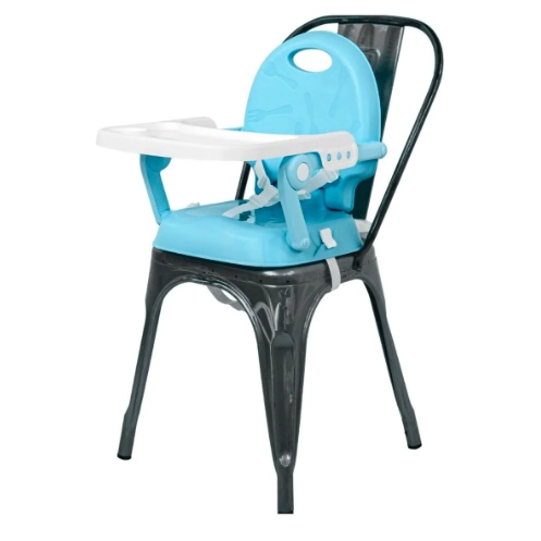 SILLA DE COMER 3 EN 1 PLEGABLE PARA BEBE  AZUL - 2