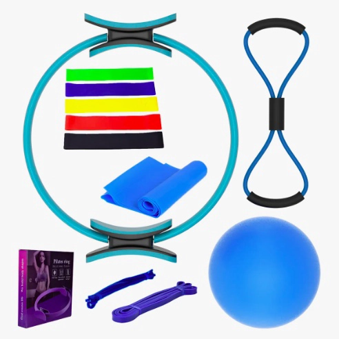 SET 12 ELASTICAS YOGA ARO RING RESISTENCIA - 2