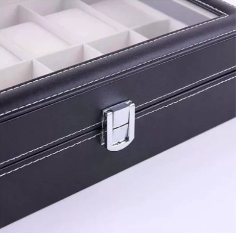 ESTUCHE ORGANIZADOR DE RELOJES Y JOYAS CON 12 ESPACIOS - 2