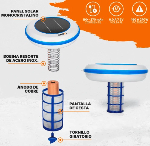 IONIZADOR SOLAR PARA PISCINA - 2