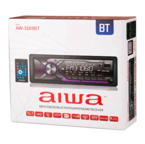 RADIO AUTO 1 DIN AIWA BLUETOOTH MP3 - 3