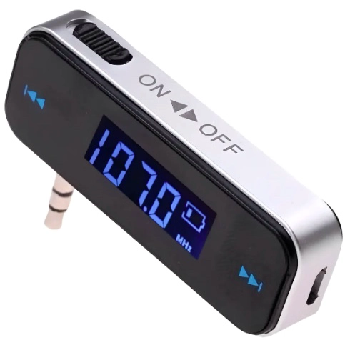 TRANSMISOR FM DE AUTO PARA CELULAR UNIVERSAL DE 3.5MM - 1