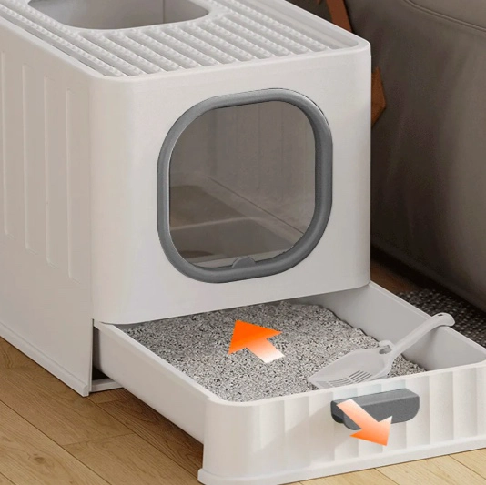 ARENERO GATO CERRADO GRANDE MICHIS BAÑO SANITARIO CON PALA - 2