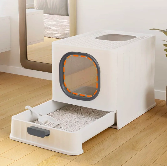 ARENERO GATO CERRADO GRANDE MICHIS BAÑO SANITARIO CON PALA - 3