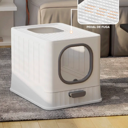 ARENERO GATO CERRADO GRANDE MICHIS BAÑO SANITARIO CON PALA - 4