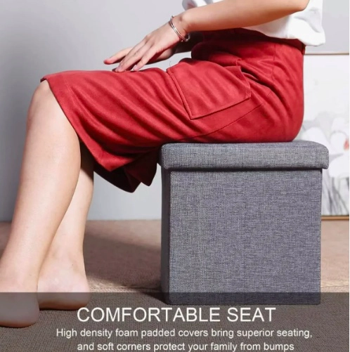 PUFF SILLA CUBO ORGANIZADOR PLEGABLE - 3