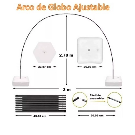 BASE ESTRUCTURA PARA ARCO DE GLOBOS - 4
