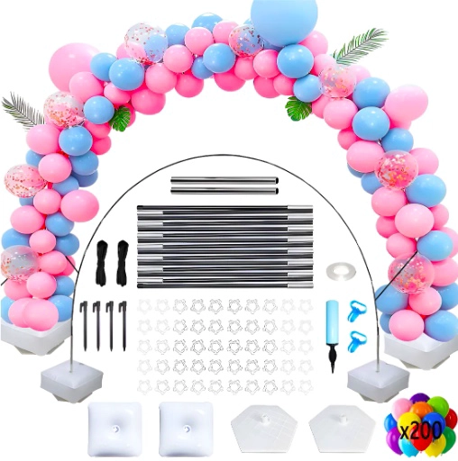 KIT ARCO GLOBOS CON 200 GLOBOS - 1