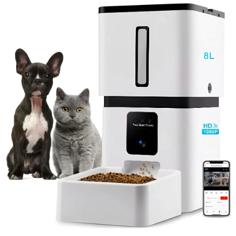 COMEDERO AUTOMATICO 8L PARA PERRO Y GATO CON CAMARA WIFI - 1
