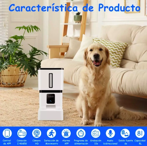 COMEDERO AUTOMATICO 8L PARA PERRO Y GATO CON CAMARA WIFI - 3