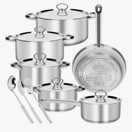 BATERIA COCINA CACEROLAS 15 PIEZAS - 1