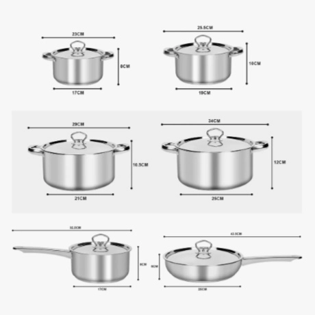 BATERIA COCINA CACEROLAS 15 PIEZAS - 6