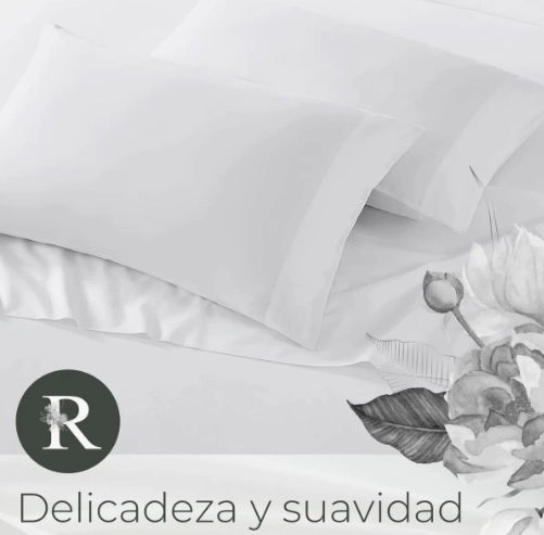 SABANAS JUEGO 300 HILOS 100% ALGODON BLANCAS - 2