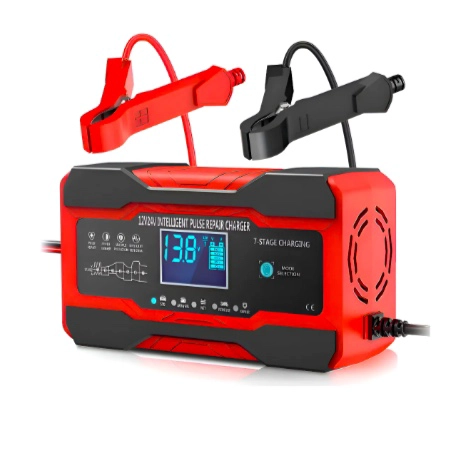 CARGADOR INTELIGENTE BATERIA AUTO MOTO - 1
