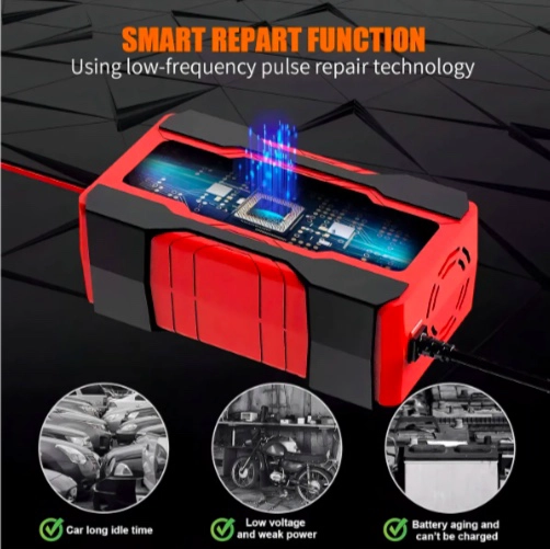 CARGADOR INTELIGENTE BATERIA AUTO MOTO - 5