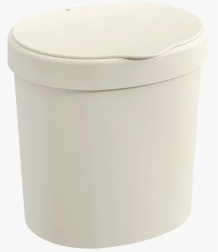 BASURERO CON TAPA BASIC 2,5 L BLANCO - 1