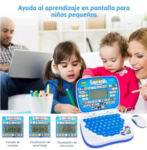 MINI COMPUTADOR EDUCATIVO INFANTIL AZUL - 2