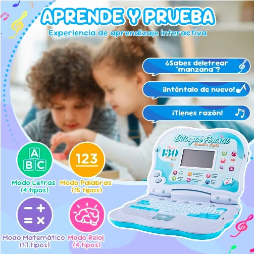 COMPUTADOR EDUCATIVO INFANTIL INGLE S Y ESPAÑOL 130 - 2