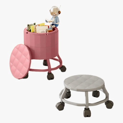 CAJA ORGANIZADORA CON RUEDAS ROSADO - 4