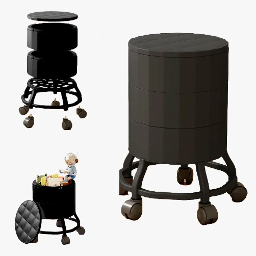 CAJA ORGANIZADORA CON RUEDAS NEGRO - 1