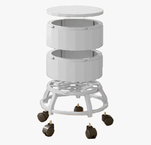CAJA ORGANIZADORA CON RUEDAS BLANCA - 2