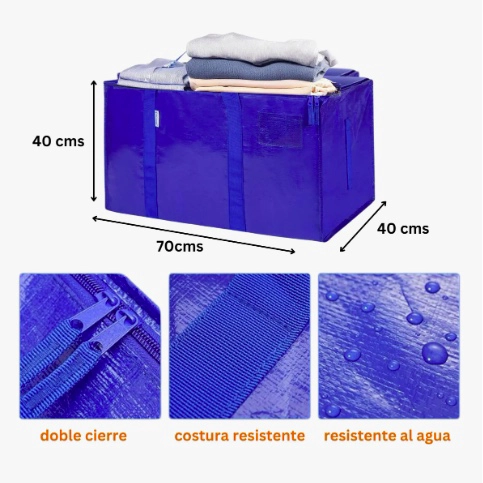 PACK 6 BOLSAS DE MUDANZA Y ALMACENAMIENTO EXTRA GRANDE - 2