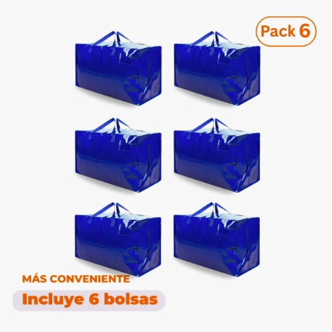 PACK 6 BOLSAS DE MUDANZA Y ALMACENAMIENTO EXTRA GRANDE - 3
