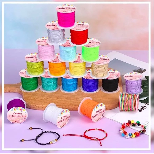 20 COLORES HILO CHINO PARA PULSERAS 0.8MM - 2