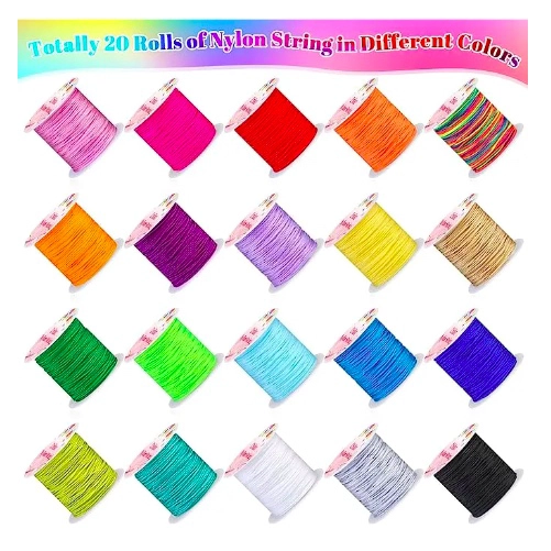 20 COLORES HILO CHINO PARA PULSERAS 0.8MM - 4