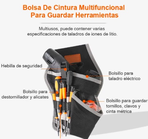 CARPINTERO PORTA TALADRO BOLSO PORTA CINTURON - 3