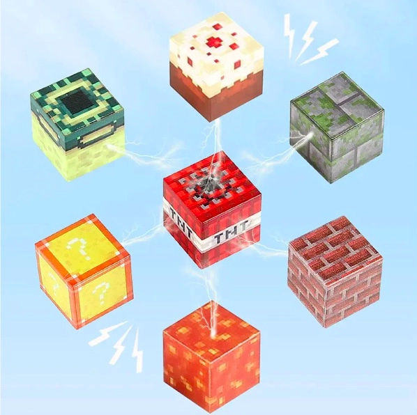 SET 128 BLOQUES MAGNE TICOS TIPO MINECRAFT - 2