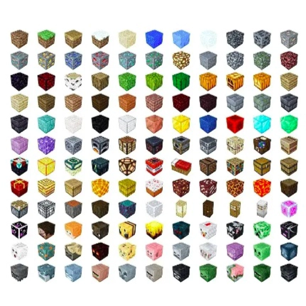 SET 100 BLOQUES MAGNE TICOS CUBOS PIXEL MINECRAFT - 1